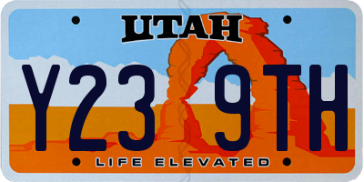 UT license plate Y239TH