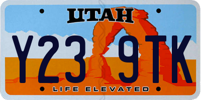 UT license plate Y239TK