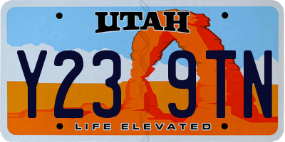 UT license plate Y239TN