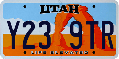 UT license plate Y239TR