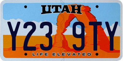 UT license plate Y239TY