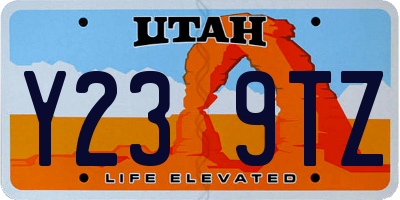 UT license plate Y239TZ