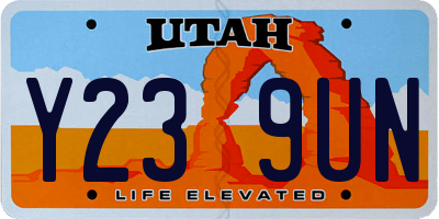 UT license plate Y239UN
