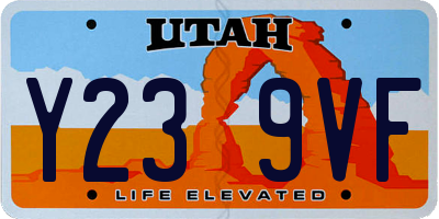 UT license plate Y239VF