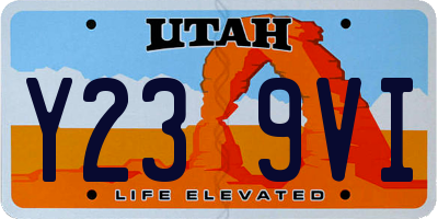UT license plate Y239VI