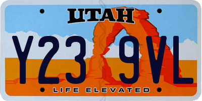 UT license plate Y239VL