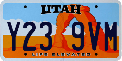 UT license plate Y239VM