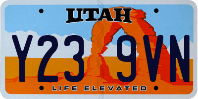 UT license plate Y239VN