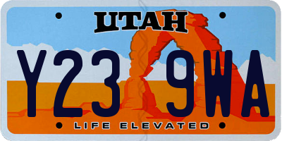 UT license plate Y239WA