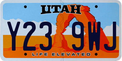 UT license plate Y239WJ