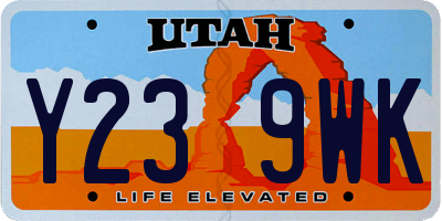 UT license plate Y239WK