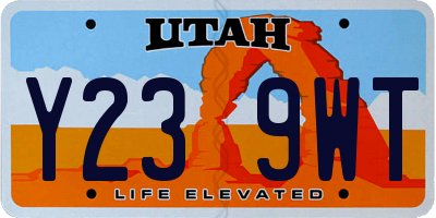 UT license plate Y239WT
