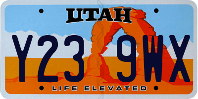 UT license plate Y239WX