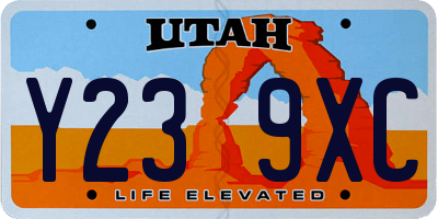 UT license plate Y239XC