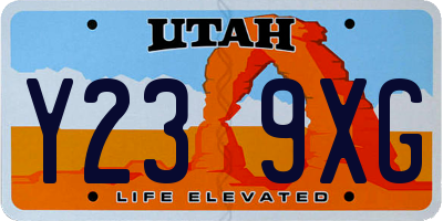 UT license plate Y239XG