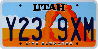 UT license plate Y239XM