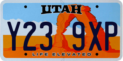UT license plate Y239XP