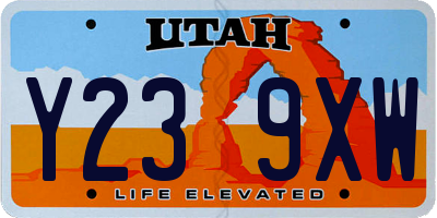 UT license plate Y239XW