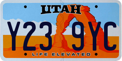 UT license plate Y239YC