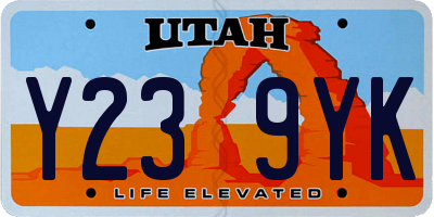 UT license plate Y239YK