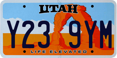 UT license plate Y239YM