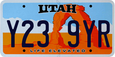 UT license plate Y239YR