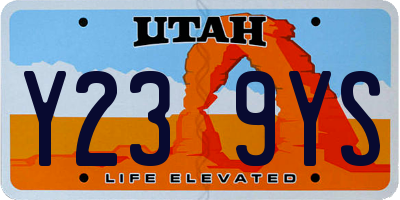 UT license plate Y239YS