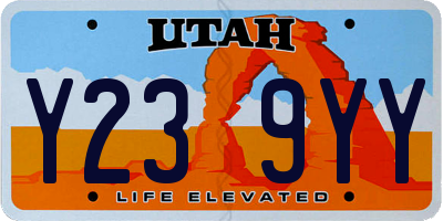 UT license plate Y239YY