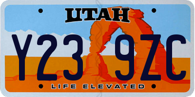 UT license plate Y239ZC
