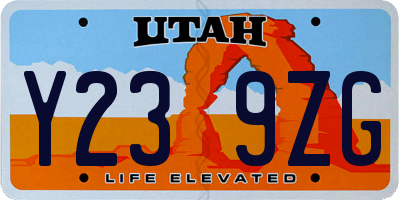 UT license plate Y239ZG