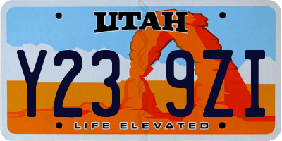 UT license plate Y239ZI