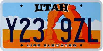 UT license plate Y239ZL
