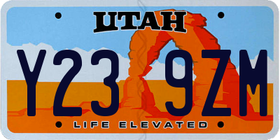 UT license plate Y239ZM