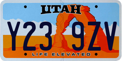UT license plate Y239ZV