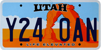 UT license plate Y240AN