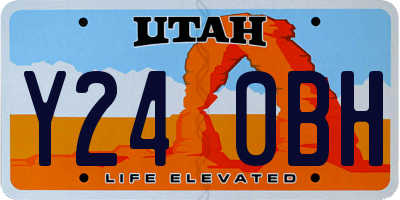 UT license plate Y240BH
