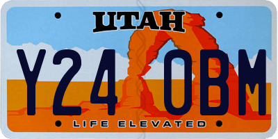 UT license plate Y240BM