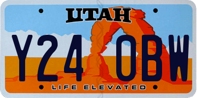 UT license plate Y240BW
