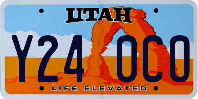 UT license plate Y240CO