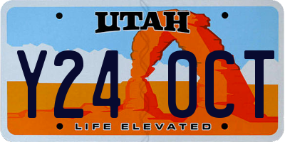 UT license plate Y240CT