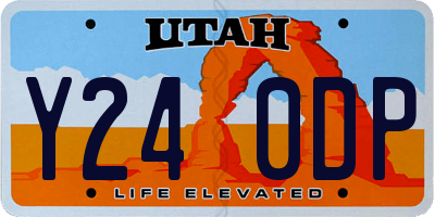 UT license plate Y240DP