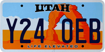 UT license plate Y240EB