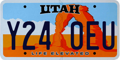 UT license plate Y240EU