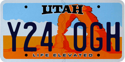 UT license plate Y240GH