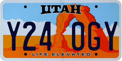UT license plate Y240GY