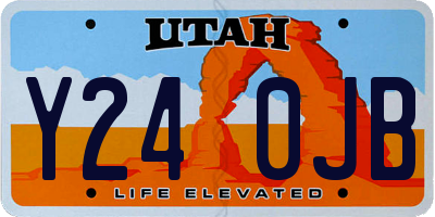 UT license plate Y240JB