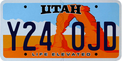 UT license plate Y240JD