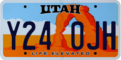 UT license plate Y240JH