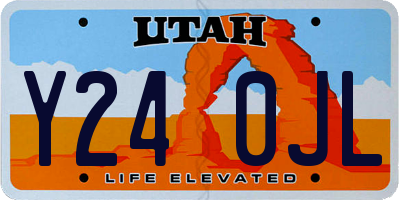UT license plate Y240JL