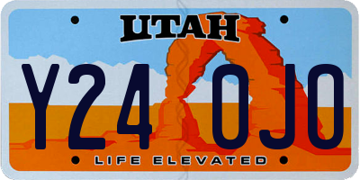 UT license plate Y240JO